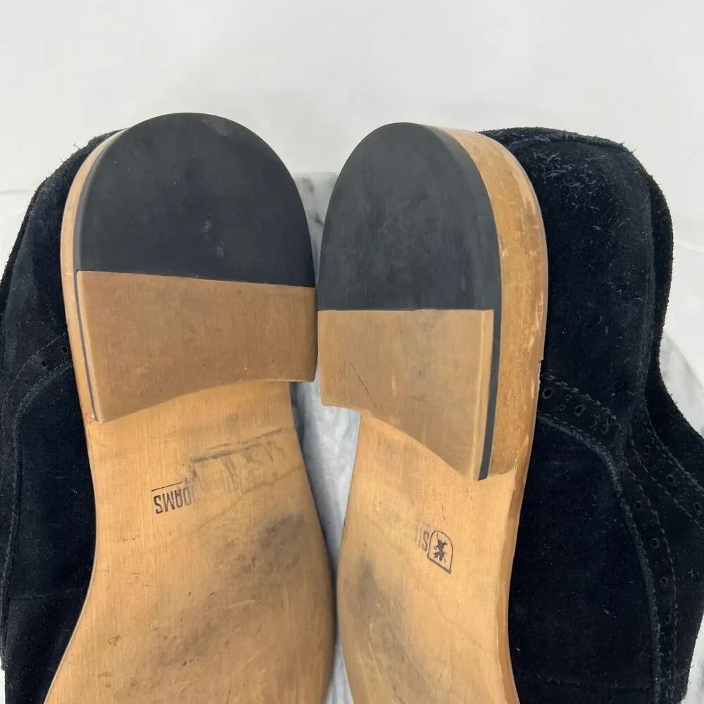Stacy Adams Mens‎ 15 Black Suede Shoes Dress Oxford Lace Up Round Toe Business